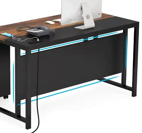 The Best Affordable Desk For Office Tribe signs L-Shaped