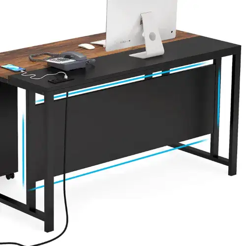 The Best Affordable Desk For Office Tribe signs L-Shaped